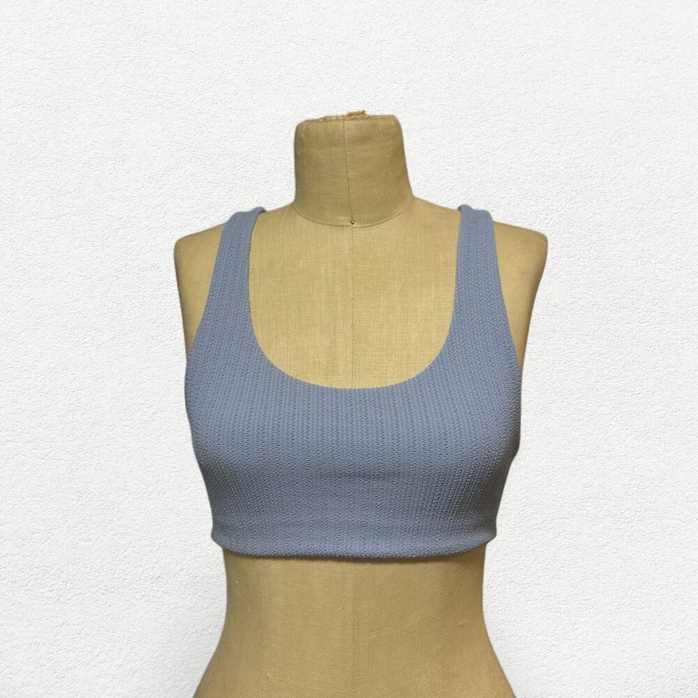 Wear One’s At Race You Back Sports Bra in In Your Dreams Blue & Silver